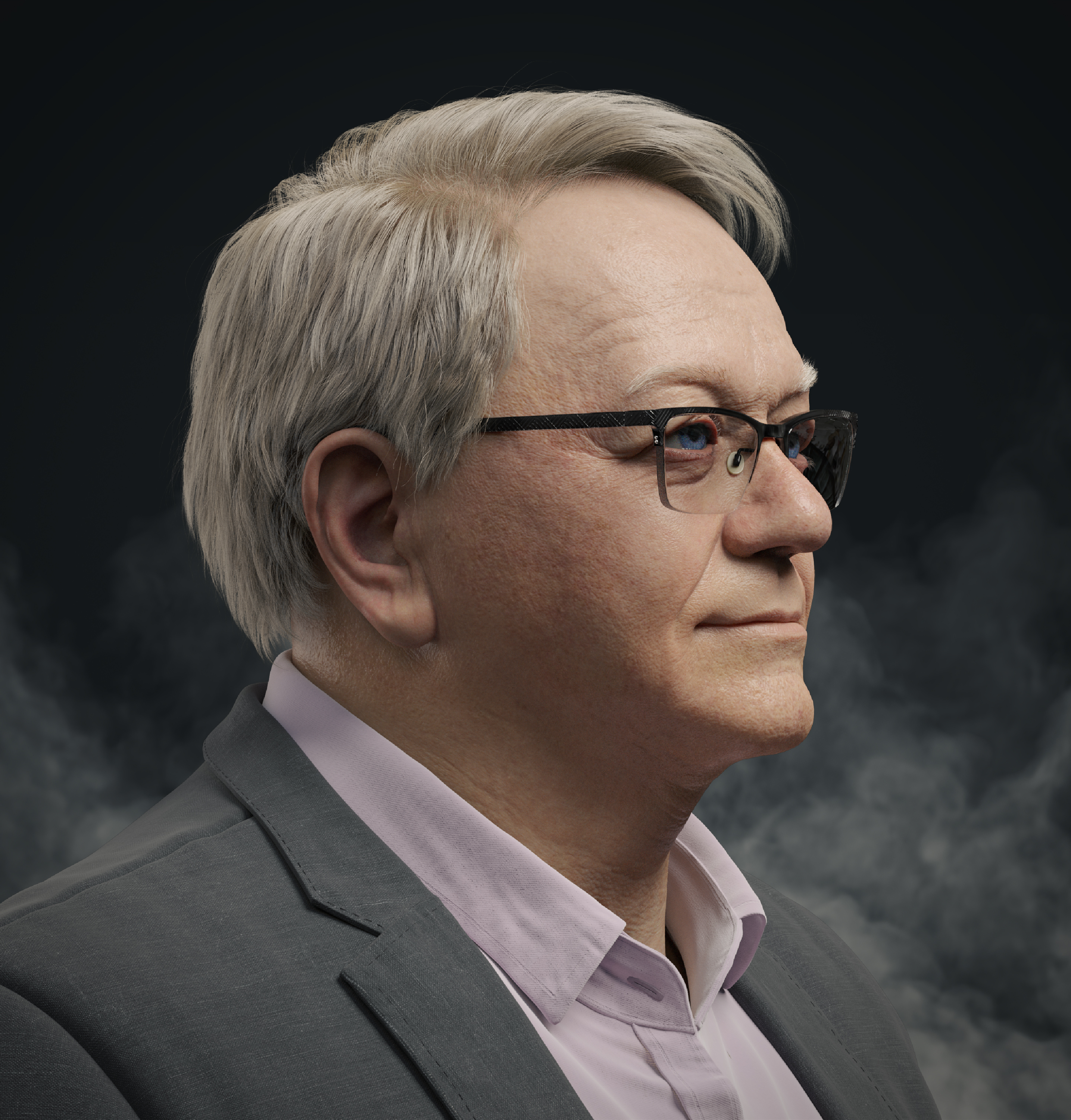 Brian Schmidt 3D Model Side View